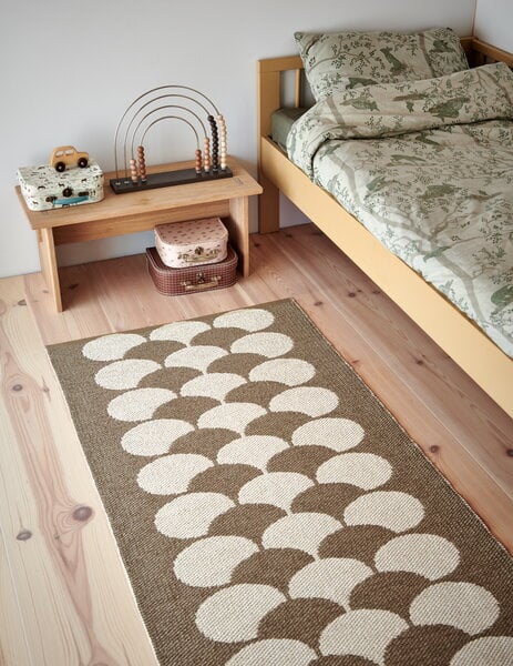 Plastic rugs, Poppy rug, 70 x 250 cm, potato, White