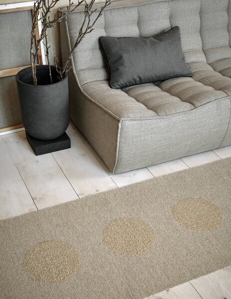 Plastic rugs, Vera 2.0 rug, 70 x 200 cm, dark linen - linen metallic, Beige