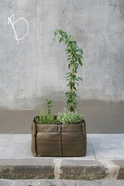 Outdoor planters & plant pots, Bacsquare 4 fabric planter, 140 L, geotextile, Brown