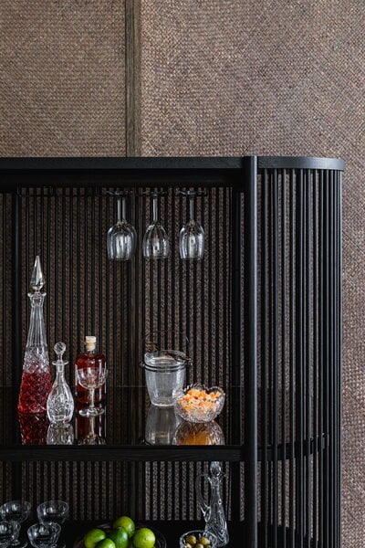 Cabinets, Bastone bar cabinet, black, Black