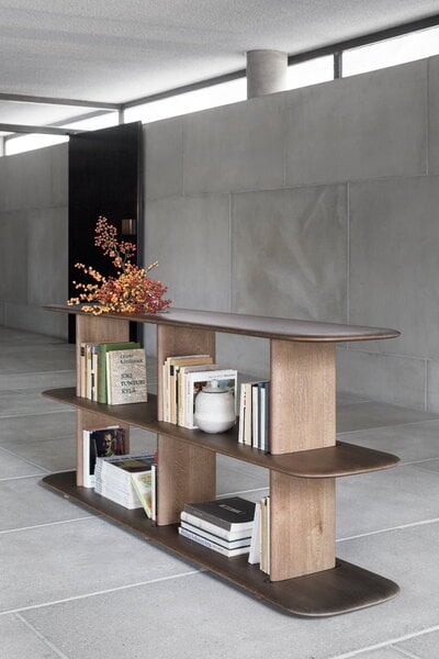 Bookcases, Poeme 74 shelf, dark oak, Brown