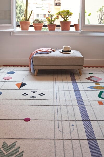 Wool rugs, Rabari 1 rug, White