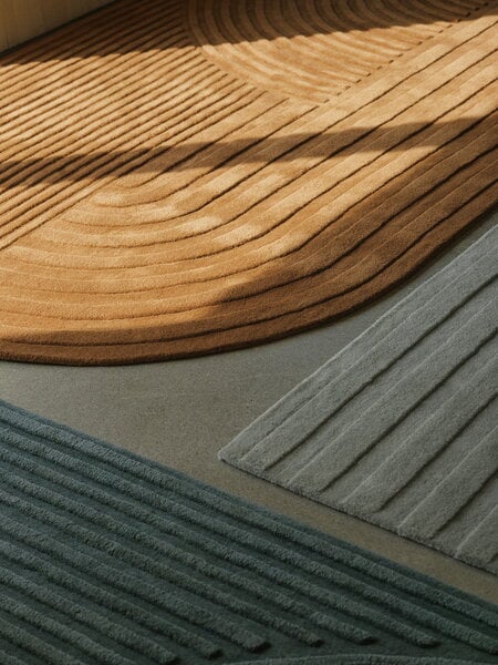 Wool rugs, Relevo rug, dark green, Green