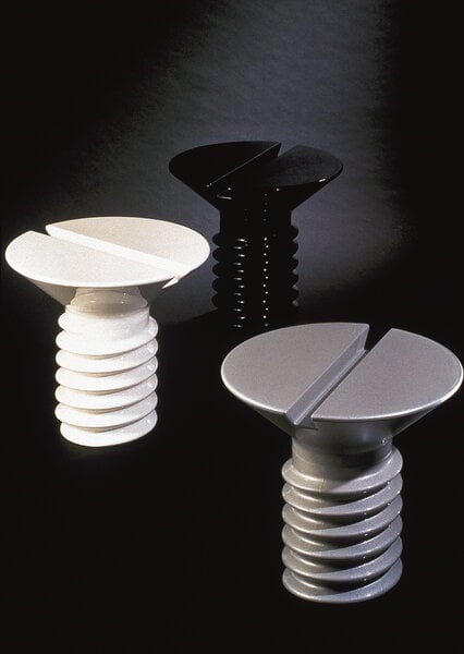 Tables d’appoint et bouts de canapé, Table Screw, modèle bas, blanc, Blanc