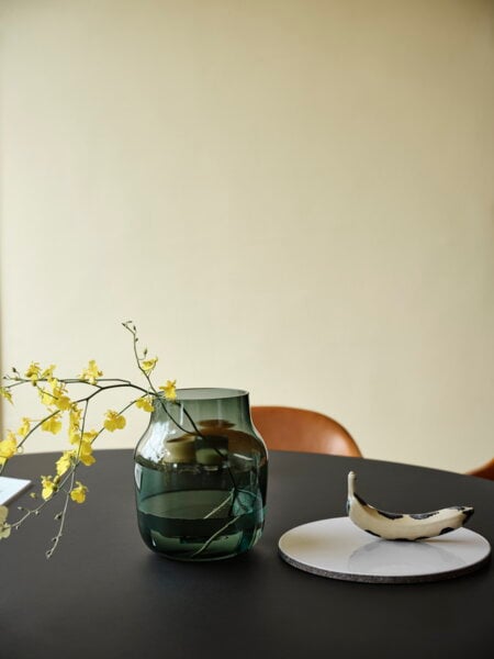 Tables de salle à manger, Table Midst, 160 cm, linoléum noir - noir, Noir
