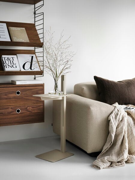 Shelving units, String chest with 2 drawers, 58 x 30 cm, walnut, Brown