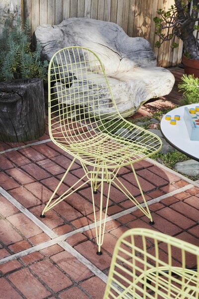 Sedie da pranzo, Sedia Wire Chair DKR, citron, Giallo