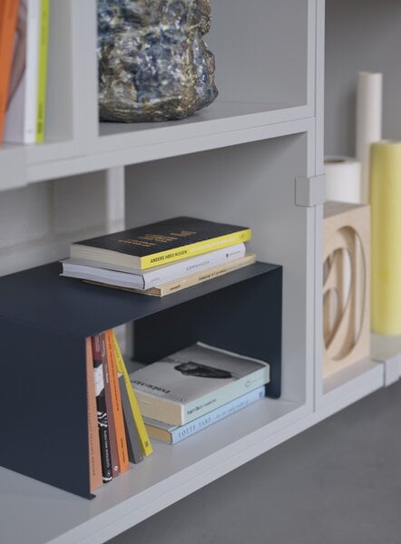 Shelving units, Stacked insert for shelf module, blue grey, Blue