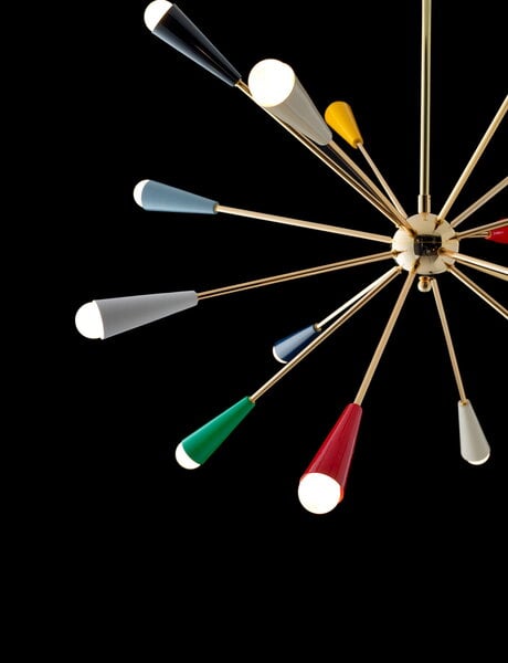 Pendant lamps, Sputnik pendant, gold - multicolor, Gold