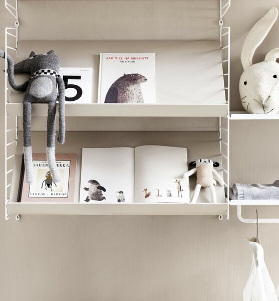 Shelving units, String magazine shelf, 58 x 30 cm, beige, Beige