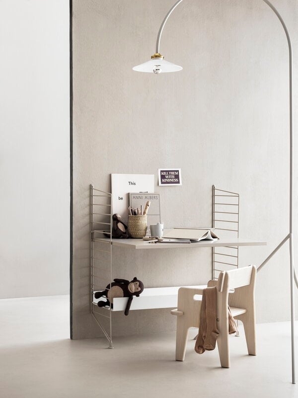 Scaffali modulari, Pannelli da pavimento String 85 x 30 cm, set di 2, beige, Beige