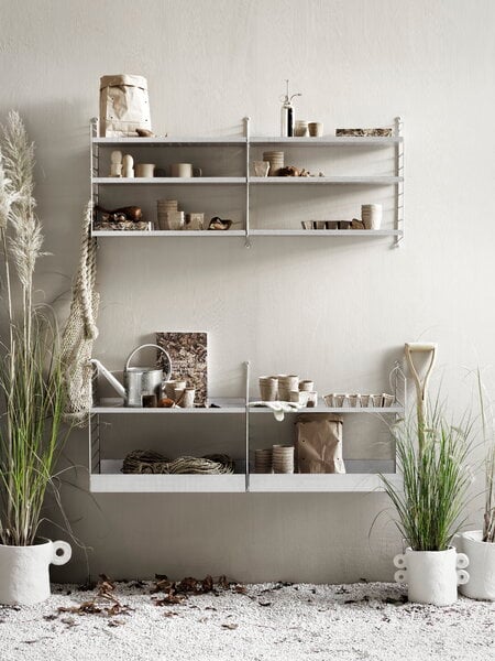 Shelving units, String Outdoor side panel 50 x 30 cm, 1-pack, galvanized, White