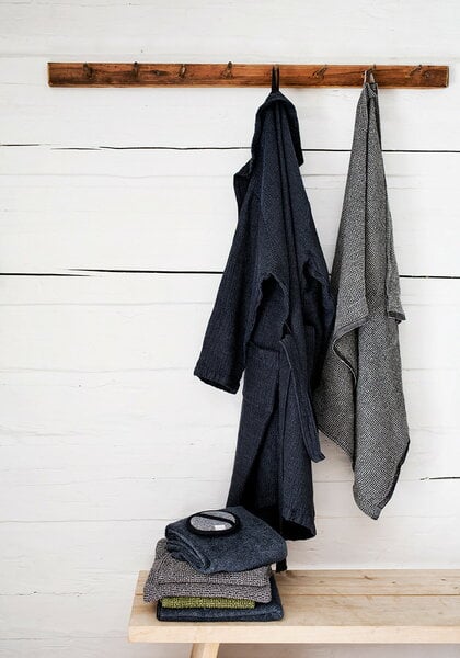 Teli da doccia, Asciugamano gigante Terva, nero - grafite, Nero