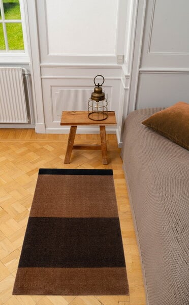 Other rugs & carpets, Stripes horizontal rug, 67 x 120 cm, cognac - d.brown - black, Black