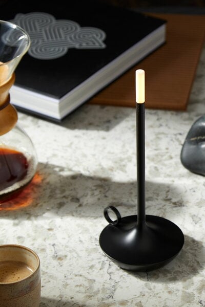 Éclairages portatifs, Lampe de table portable Wick, noir, Noir