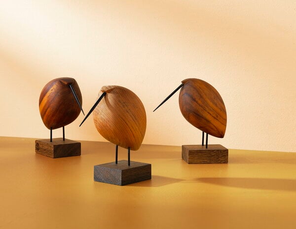 Beak Designs Warm Nordic Beak Bird, Lazy Snipe, oak | Finnish Design Shop