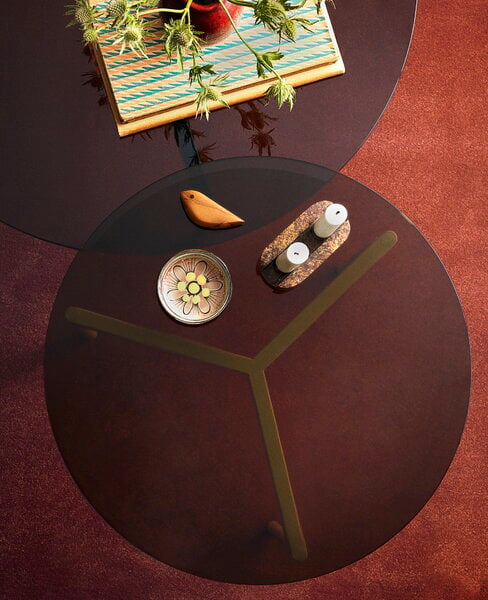 Tavoli da salotto, Tavolino From Above, 52 cm, grigio - nero, Nero