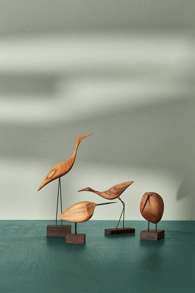 Figurines, Beak Bird, Tall Heron, oak, Natural