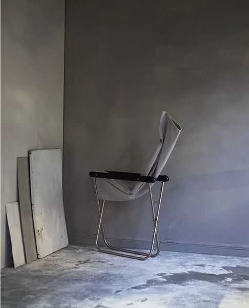 Poltrone, Poltrona Nychair X Shikiri, rovere saponato-Koshi grigio chiaro, Grigio