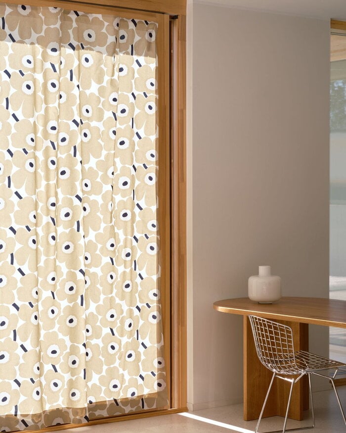 Ruokailutilat Knoll Silber Metall Marimekko Beige Baumwolle Weiß Glas