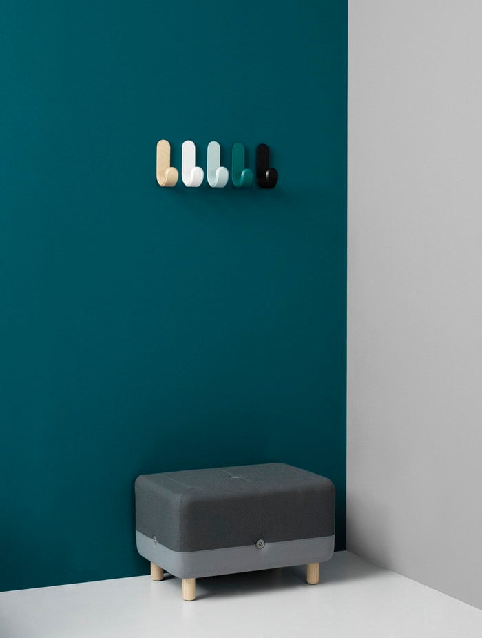 Säilytys Eteinen Normann Copenhagen Black Wood White Ash Blue Green Gray