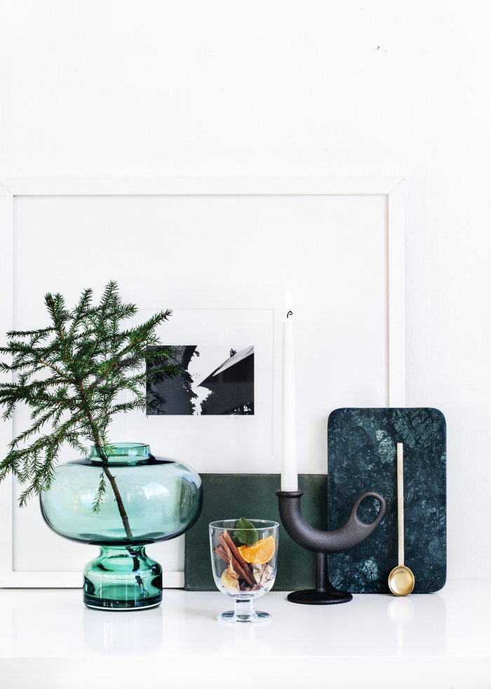 Joulu Sisustusyksityiskohta Kynttilät Talvi Nedre Foss Black Metal ferm LIVING Gold Georg Jensen Green Iittala Transparent Glass Louise Roe Copenhagen