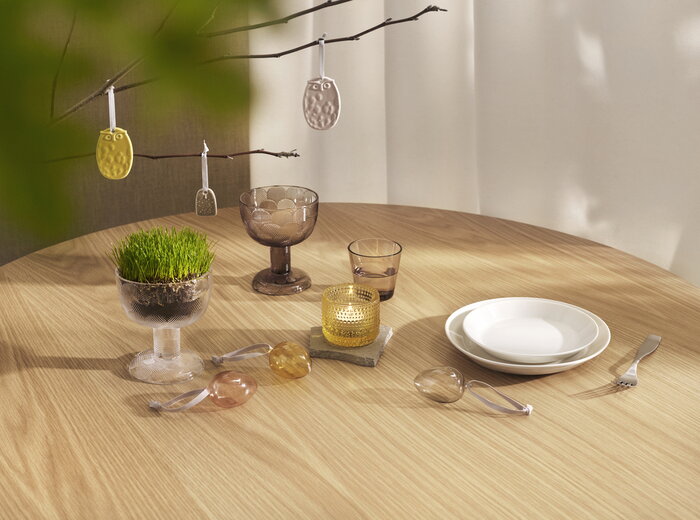 Kattaus Pääsiäinen Iittala Yellow Glass Transparent Beige Multicolour