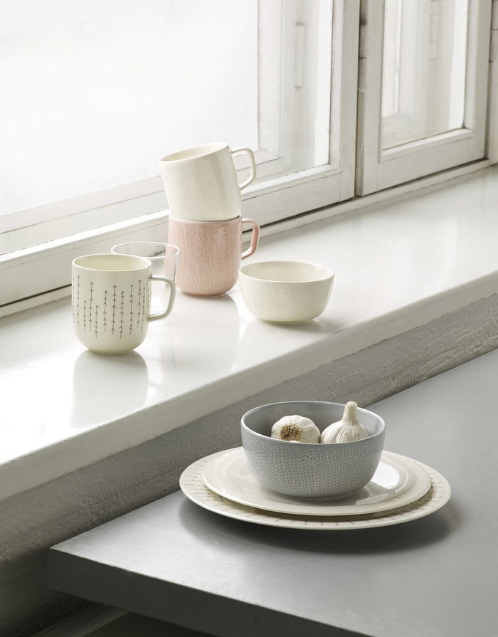 Kattaus Iittala Gray White Pink Transparent Glass