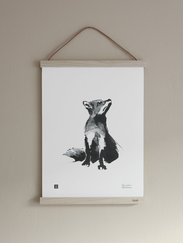 Sisustusyksityiskohta Julisteet ferm LIVING Natural Teemu Järvi Illustrations Black  white Paper White