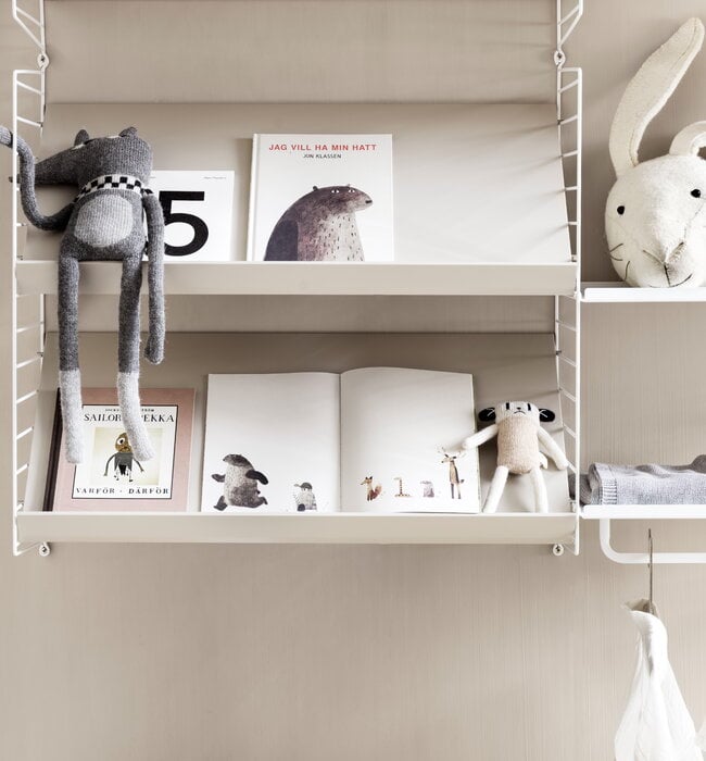 Lastenhuoneet S?ilytys StringSystem String Furniture White Metal Beige Wood