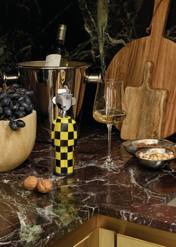 Alessi Alessandro M. corkscrew, giallo e nero, decoration image