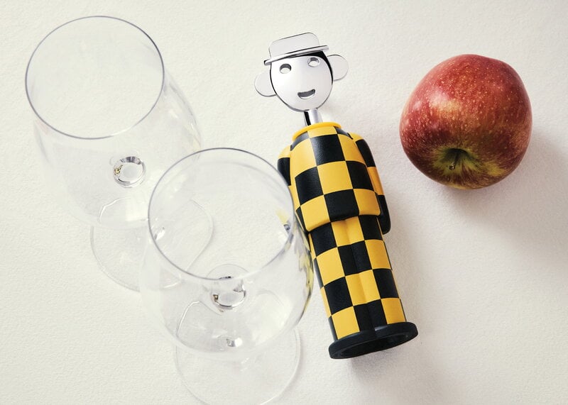 Alessi Alessandro M. corkscrew, giallo e nero, decoration image