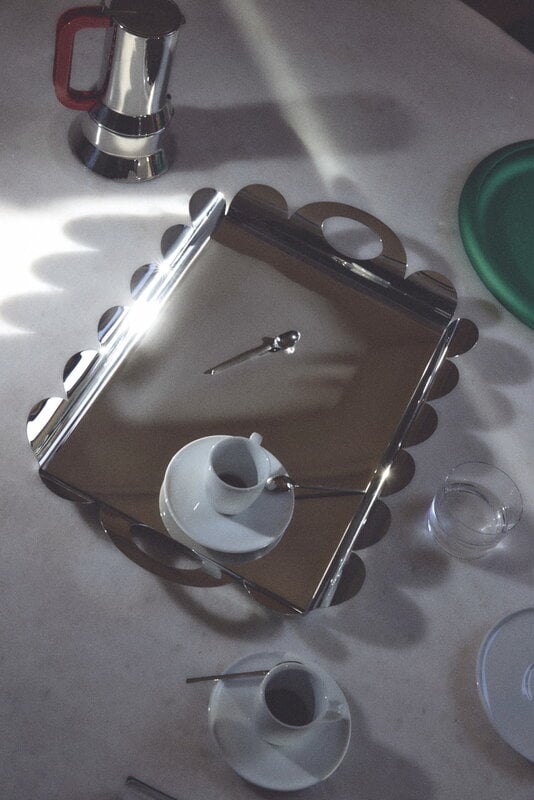 Alessi Recinto tray with handles, 51,5 x 34,5 cm, stainless steel