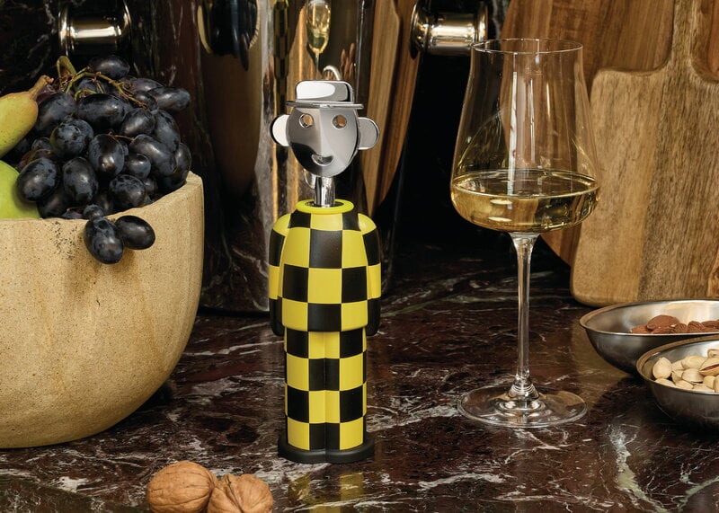 Alessi Alessandro M. corkscrew, giallo e nero, decoration image