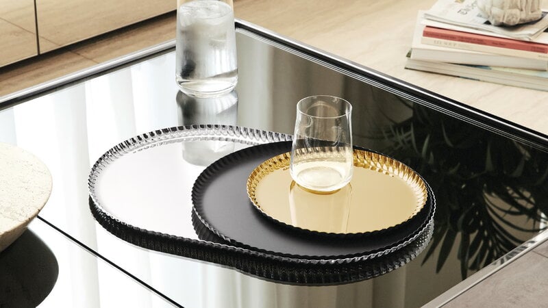 Alessi Pleats Tablett, 46 x 31 cm, Edelstahl, dekorationsbild