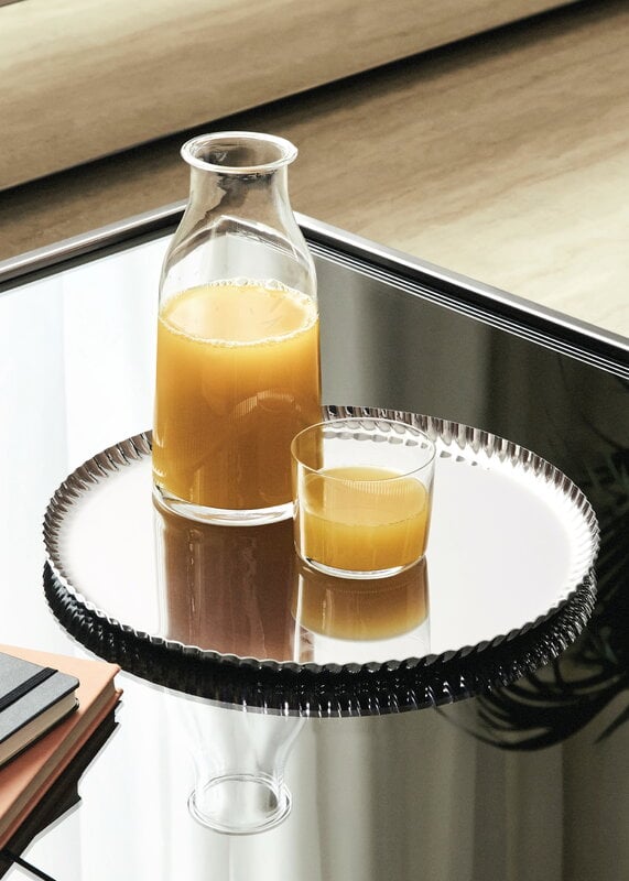 Alessi Pleats round tray, 31 cm, acier inoxydable, image décorative
