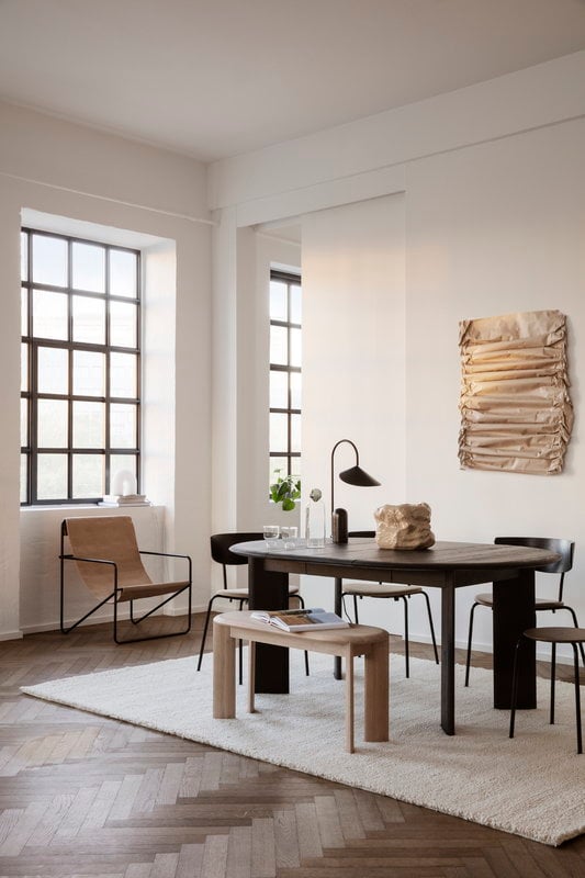 Ernæring regn digital ferm LIVING Desert lounge chair, black - solid | Finnish Design Shop