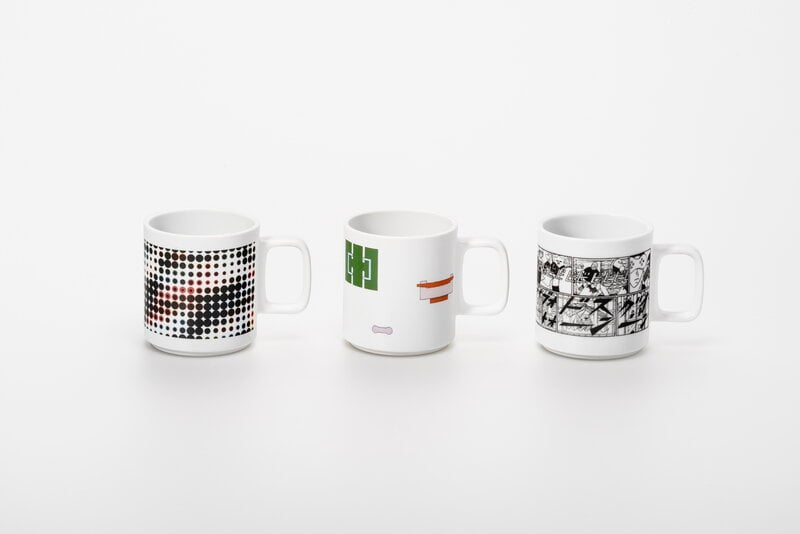 Hasami Porcelain Ryuji Kamiyama tazza d'arte, "Ambiguous time", 385 ml, bianco, immagine decorativa