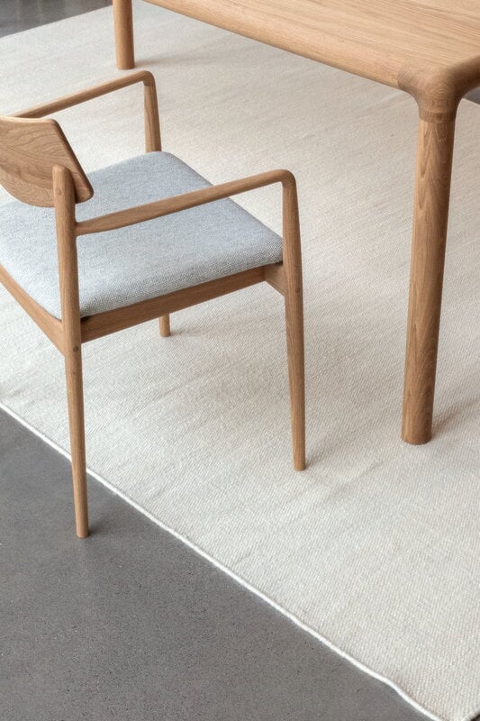 Tenten 01-01 Vasten wool rug, natural white, view 7