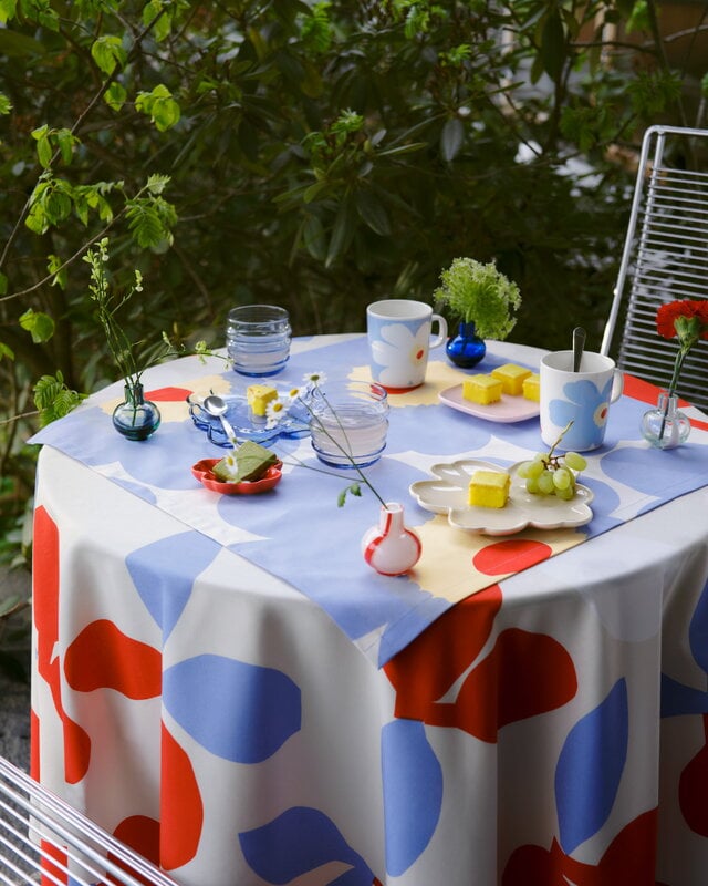 Marimekko Unikko and Kivet small plate, 4 pcs, pink - pear