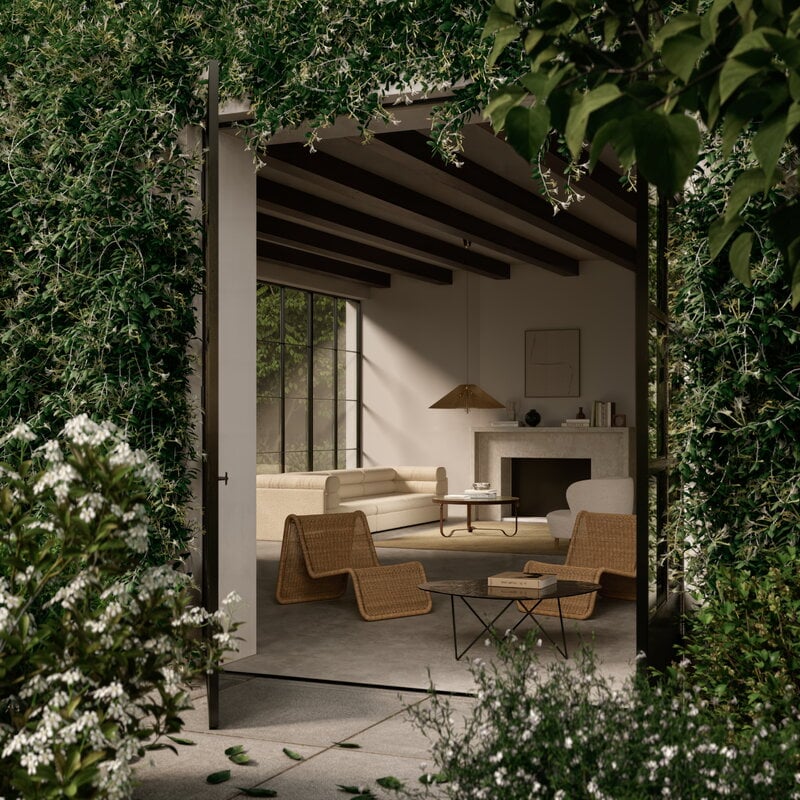 GUBI Fauteuil lounge P3, rotin, image décorative