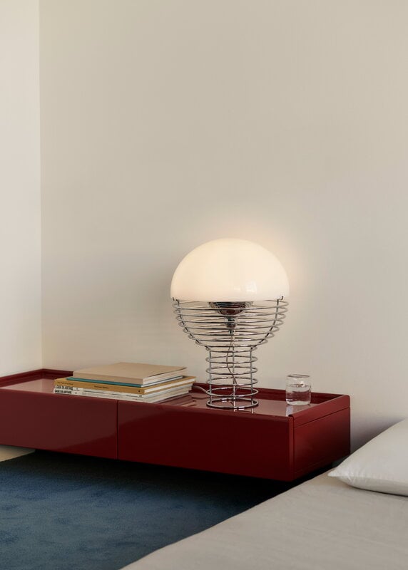 Verpan Lámpara de mesa Wire, 40 cm, cromo - blanco, imagen de decoración