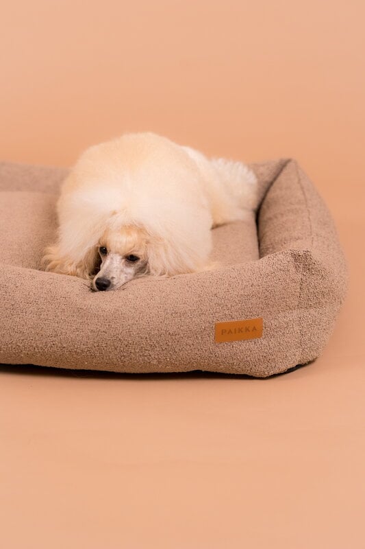 PAIKKA Boucle Bed koiranpeti, vaaleanruskea, näkymä 3