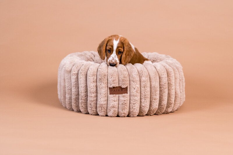 PAIKKA Orthopedic Plush Bed Round dog bed, taupe, decoration image