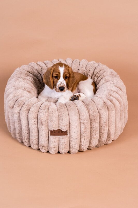 PAIKKA Orthopedic Plush Bed Round dog bed, taupe, decoration image