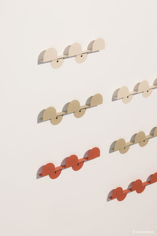Nobodinoz Wall coat rack, 37 cm,  ivory steel, view 2