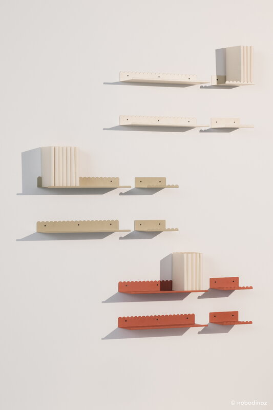 Nobodinoz Wall shelf, 50 cm, ivory steel, view 8