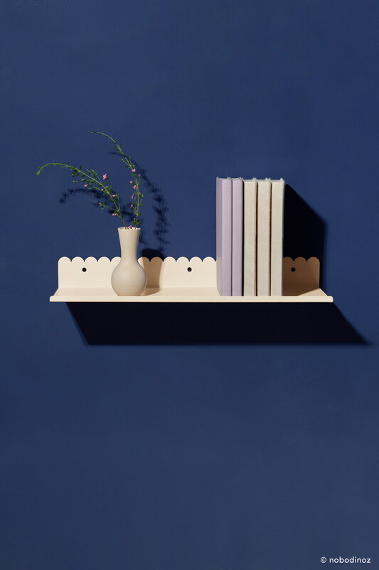 Nobodinoz Wall shelf, 50 cm, ivory steel, view 5