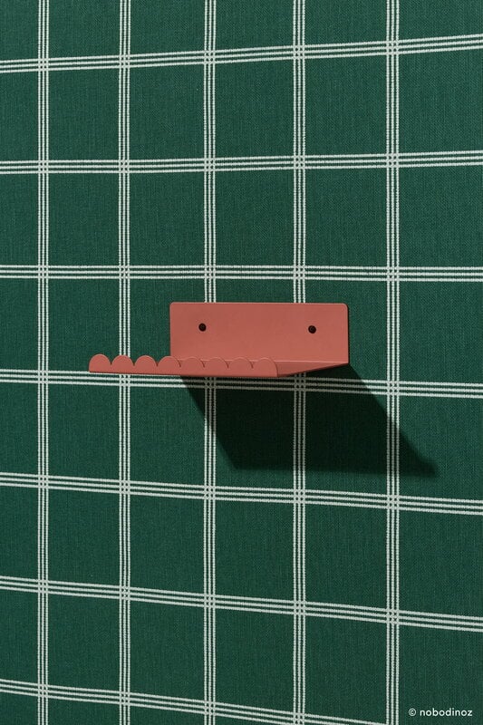 Nobodinoz Wall shelf, 20 cm, burnt red steel, view 6