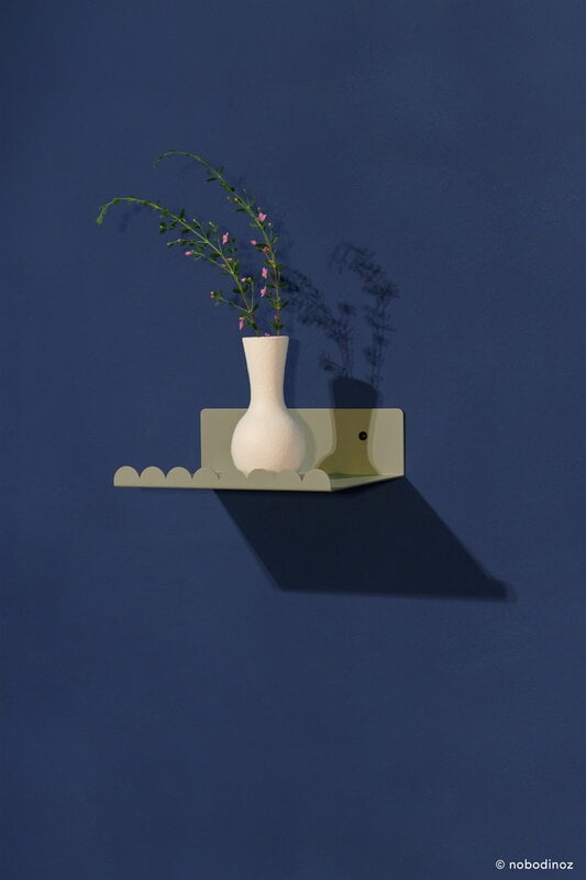 Nobodinoz Wall shelf, 20 cm, green tea steel, view 2